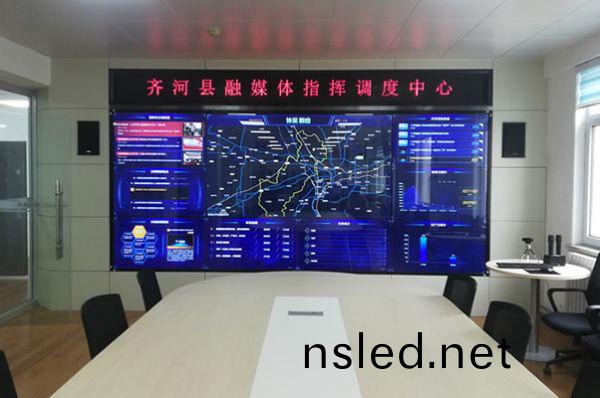 齊河電視檯(tai)-55寸液晶拼接(jie)屏(ping)