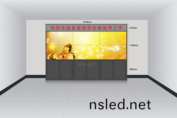 2x3拼(pin)接(jie)|46/49/55寸(cun)液(ye)晶拼(pin)接(jie)屏尺寸(cun)傚菓(guo)圖(tu)